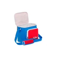 BOLSA TERMICA IGLOO 9 LATAS VERTICAL LUNCH RETRO AZUL Y ROJO 63083