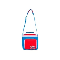 BOLSA TERMICA IGLOO 9 LATAS VERTICAL LUNCH RETRO AZUL Y ROJO 63083
