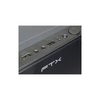 GABINETE KIT FTX271R C/FUENTE 500W MOUSE+TECL+SPK+LATERAL TRANSP MATX/MITX
