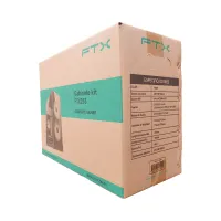 GABINETE KIT FTX255 C/FUENTE 500W MOUSE+TECL+SPK+LAT FRON TRANSP MATX/MITX