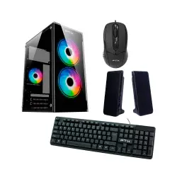 GABINETE KIT FTX255 C/FUENTE 500W MOUSE+TECL+SPK+L