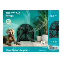VENTILADOR DE PISO FTX 3 VEL RAFAGA 90W 220V PLAST/NEGRO KYT50-7