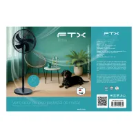 VENTILADOR DE PIE FTX 3 VEL BRISA 60W 220V METAL/NEGRO FS-40MF