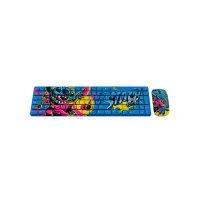 TECLADO + MOUSE XTECH WIRELESS XTK-D312ST STITCH NUM/ESP/AZUL