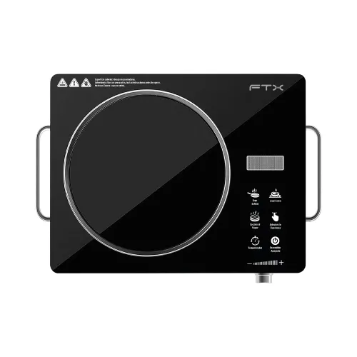 PLACA DE COCINA VITROCERAMICA FTX 3500W 220V DIGITAL/ 1 HORNALLA NEGRO C/SELECTOR FEC-1H