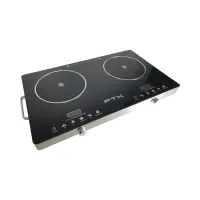 PLACA DE COCINA VITROCERAMICA FTX 7000W 220V DIGITAL/ 2 HORNALLAS NEGRO C/SELECTOR FEC-2H