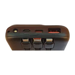 CARGADOR PORTATIL FTX 10000MAH 22.5W PB-10LCD-BK POWER BANK NEGRO Hover