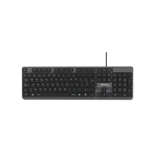 TECLADO FTX USB FTX K87 NUMERICO/ESPAÑOL/GRIS CON NEGRO