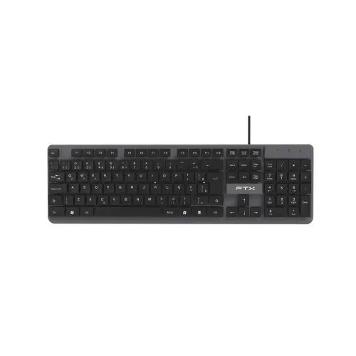 TECLADO FTX USB FTX K87 NUMERICO/PORTUGUES/GRIS CON NEGRO