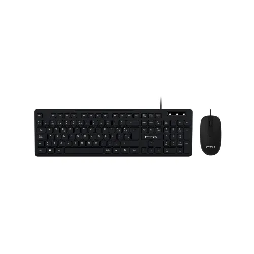 TECLADO + MOUSE FTX USB FTXKM086 NUMERICO/ESPAÑOL/NEGRO