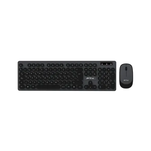 TECLADO + MOUSE FTX WIRELESS FTXKM400 NUMERICO/ESPAÑOL/NEGRO CON GRIS