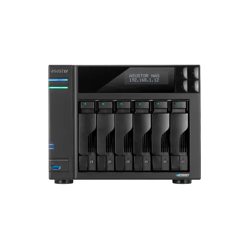 ALMACENAMIENTO NAS ASUSTOR AS6706T V2 QC 2.0/6BAY/8G/4 M.2/2-GBLAN/HDMI/2 USB3.2