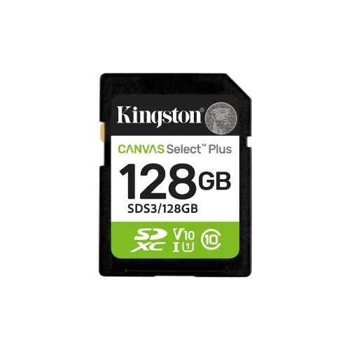 MEMORIA SD KINGSTON 128GB SDS3/128GB 150 CANVAS SELECT PLUS CLASS 10