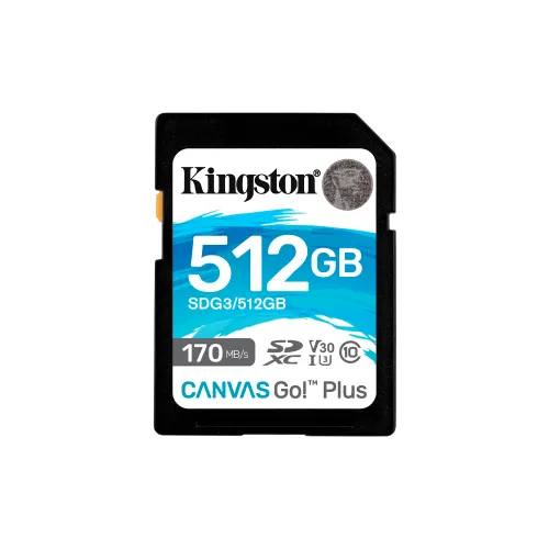 MEMORIA SD KINGSTON 512GB SDG3/512GB 170/90 CANVAS GO PLUS