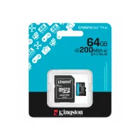 MEMORIA MICRO SD KINGSTON 64GB SDCG4/64GB 200/100 CANVAS GO PLUS C/ADAP