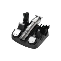 AFEITADORA INALAMBRICA 6 EN 1 FTX IPX6/RECARGABLE/LED/USB-C PLATA ESH-601