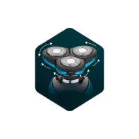 AFEITADORA INALAMBRICA FTX IPX6/RECARGABLE NEGRO Y AZUL ESH-300