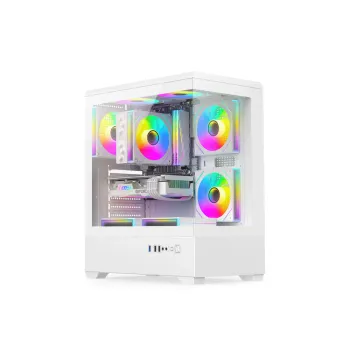 GABINETE GAMER FTX PCC-G9WH VIDRIO TEMP 3 FAN EATX