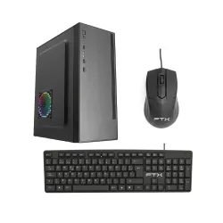 GABINETE KIT FTX PCC-5W3SK C/FUENTE 500W MOUSE+TECL/ESP ATX/MATX/ITX