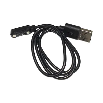 CABLE CARGADOR SMARTWATCH FTX 4 PINES NEGRO PARA K
