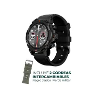 SMARTWATCH FTXG6-BB 57MM NEGRO + 1 CORREA VERDE EXTRA ANDROID/IOS/BT/FREC. CARD/NOTIFICACI