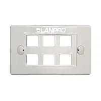 TAPA PLASTICA DE 06 PUERTOS LP-3317V6WH LANPRO