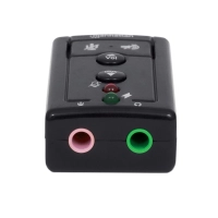 ADAPTADOR FONE+MIC/USB 2.0 152341 3D VIRTUAL DE 7.1 CANALES/ CONTROL DE VOLUMEN/ 3.5MM