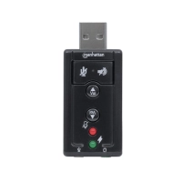 ADAPTADOR FONE+MIC/USB 2.0 152341 3D VIRTUAL DE 7.1 CANALES/ CONTROL DE VOLUMEN/ 3.5MM