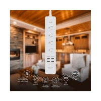 FILTRO DE LINEA IOT NEXXT DE 4 TOMAS NEMA + 4 USB/15A/BIVOLT/1.8M NHP-E610