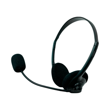 AURICULAR CON MICROFONO HEADPH 3.5MM 2 JACK/NEGRO 