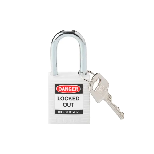 CANDADO BRADY DE NYLON BLANCO P/ BLOQUEO (143123)