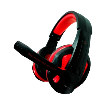 AURICULAR CON MICROFONO GAMER HEADPH USB /NEGRO FT