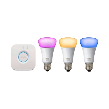IOT PHILIPS KIT 3 FOCO COLOR + BRIDGE HUE 220V 9W 
