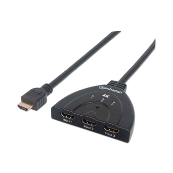 SWITCH HDMI DE 3 PUERTOS 207874 UDH/4K/3D/60HZ/NEG