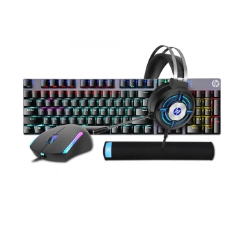TECLADO+MOUSE+AURICULAR+MOUSEPAD HP 4EN1 ESPAÑOL