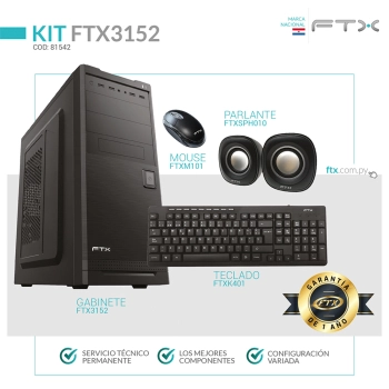 GABINETE KIT FTX3152 500W+ MOUSE+ TECLADO MULTIMED