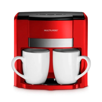 CAFETERA 02 TAZAS MULTILASER BE016 220V ROJO FILTR