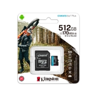 MEMORIA MICRO SD KINGSTON 512GB CANVAS GO PLUS SDCG3/512GB 170/90