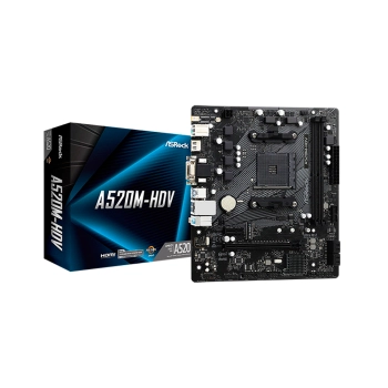 PLACA MADRE ASROCK AM4 A520M-HDV V/S/R/DVI/HDMI/M2