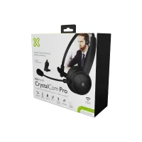 AURICULAR CON MICROFONO KLIP KCH-905 CRYSTALCOM PRO C/BASE WIRELESS/BT/1JACK NEGRO