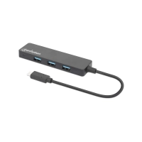 HUB USB-C/USB-A DE 4 PUERTOS MANHATTAN 164924 5 GBPS/NEGRO