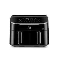 FREIDORA SIN ACEITE MULTILASER GO220EUR 8L 2500W 220V 2 GAVETAS NEGRO