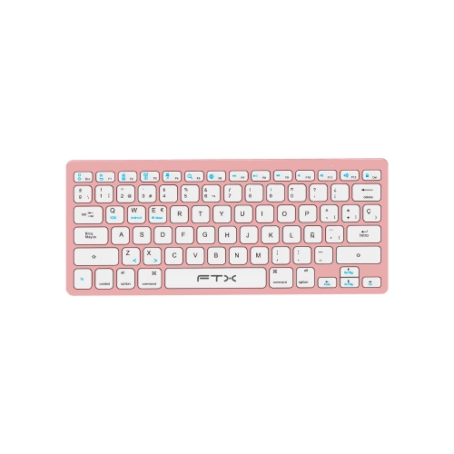 TECLADO FTX BLUETOOTH FTXB1000 ULTRA SLIM ESP/ROSA