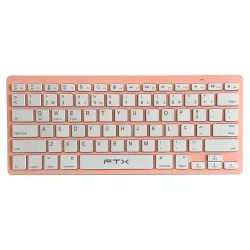 TECLADO FTX BLUETOOTH FTXB1000 ULTRA SLIM POR/ROSA Hover