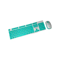 TECLADO + MOUSE FTX WIRELESS FTXGK600 NUMERICO/ESPAÑOL BLANCO/VERDE Hover