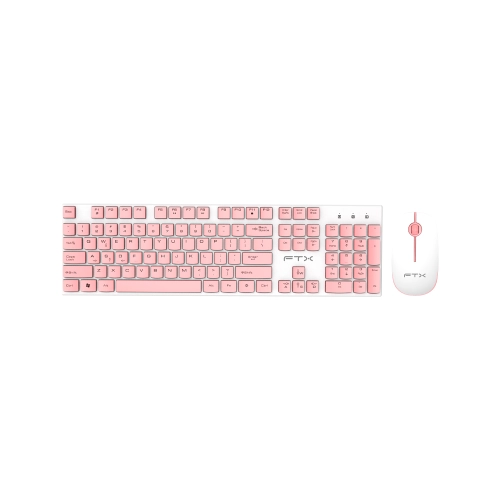 TECLADO + MOUSE FTX WIRELESS FTXGK600 NUMERICO/PORTUGUES BLANCO/ROSA