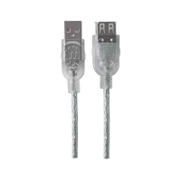 CABLE EXTENSOR USB 2.0 M/H 340496 3MTS TRANSLUCIDO