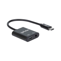 ADAPTADOR FONE+USB-C H/USB-C M 153355 3.5MM/NEGRO