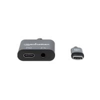 ADAPTADOR FONE+USB-C H/USB-C M 153355 3.5MM/NEGRO