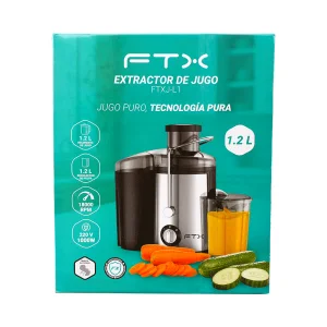 EXTRACTOR DE JUGO FTX 1000W 1.2L 220V/ 2 VELOCIDADES NEGRO/ACERO INOXIDABLE J-L1 Hover